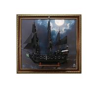 Cadre Mural Compatible avec Lego 10365 Black Pearl du Capitaine Jack, Support de Mur pour Set de Construction, Vitrine Murale pour Collection (A-1)