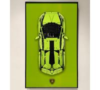 Cadre Mural Compatible avec Lego Technic Sián FKP 37 42115, sans Voiture | WETCEAOM 75x45cm, Alu+Acrylique, Cadre Support pour 42115, Tableau Mural Avec Finition Miroir, Décoration Et Cadeau