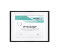 Cadre mural en m tal MCS Master & Co. Foundry, noir, 28 x 35 cm, passe-partout, 21,6 x 28 cm