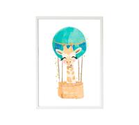 Cadre Mural Enfant Girafe Ballon Multi Coloured TU