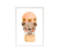 Cadre Mural Enfant Ours Ballon Multi Coloured TU