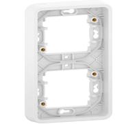 Cadre Mureva Styl 2 postes - Schneider - Blanc - IP55 - IK08 - Montage encastré
