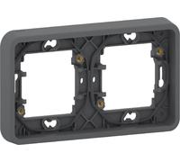Schneider Electric – Cadre encastré Mureva Styl MUR34107 1 poste IP55 IK08 gris