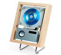 Cadre Musical Mural avec Lecteur CD, Sortie Bluetooth/USB/aux 5.1 Bidirectionnelle, Cadre Photo Décoratif Musical pour la Maison, Le Bureau Et la Galerie Wood