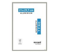 Cadre Nickel, l.21 x H.29.7 cm, aluminium gris Gris G