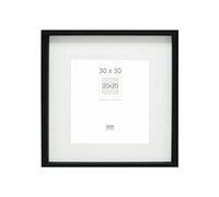 Cadre noir en bois pour encadrer des objets taille image 30,0 x30,0 cm;