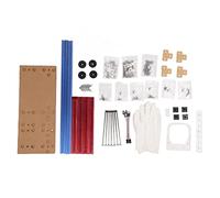 Cadre Nu en Aluminium Bricolage, Support de Boîtier d'ordinateur à Espace Droit Facile à Assembler pour la Maison (Bleu Rouge)