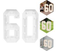 Cadre numérique lumineux, 20 ampoules LED, fonctionne sur piles