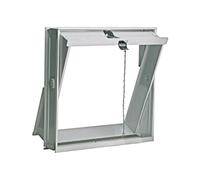 Cadre ouvrable et basculant horizontalement pour 4 briques de 24 x 24 x 8 cm. Conçu pour la ventilation des locaux. D'autres cadres sont disponibles pour accueillir un ou deux vitrocéramiques.