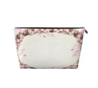 Cadre Ovale Roses Roses Vintage, Trousse de Maquillage Trousse à cosmétiques Trousse de Toilette de Voyage Portable Pochette de Toilette