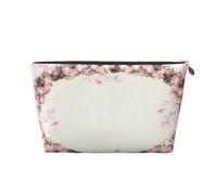 Cadre Ovale Roses Roses Vintage, Trousse de Toilette Trousse de Maquillage Sac à cosmétiques Trousse de Toilette de Voyage Portable
