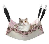 Cadre Ovale Vintage avec Roses Roses,Hamac Suspendu pour Chat, lit Suspendu Doux Double Face pour Petits Chiens,L