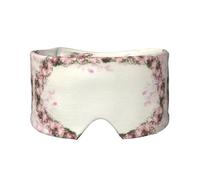 Cadre ovale vintage avec roses roses,Masque pour les yeux bloquant la lumière Cache-yeux et cache-oreilles pour le sommeil
