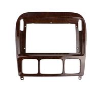 Cadre Panneau 9 Pouces Voiture DVD Audio Tableau Bord Lecteur Radio Unité Principale Grand Écran Stéréo 2Din Kit Garniture pour Mercedes pour Benz W220 YTdhfDGJ(Mahogany)