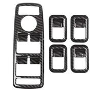 Cadre panneau commande vitre Autocollant De Garniture Cadre Bouton Lève-vitre Voiture ABS Pour Benz Pour A B C E G Pour GLE GLA CLA LK Pour W176 W246 W204 W212 W166(Carbon fiber Black)