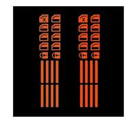 Cadre panneau commande vitre Autocollants Lumineux Pour Boutons De Levage Portes Et Fenêtres Voiture Pour Panneau Commande Intérieur 18 Pièces/ensemble(18PCS Orange)