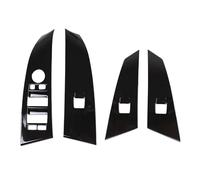 Cadre panneau commande vitre Garniture De Cadre Couverture Panneau Commutateur Bouton Lève-vitre Voiture D'abs Pour Série 5 Pour E60 2004-2006 LHD(Gloss Black)