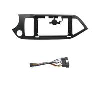 Cadre Panneau D'autoradio Cadre Fascia Multimédia D'autoradio Android 9 Pouces avec Faisceau De Câbles pour Kia pour Morning pour Picanto 2009-2016(Frame Cable LHD)