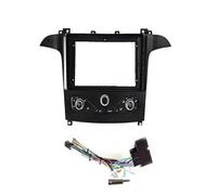 Cadre Panneau D'autoradio Cadre Fascia Radio Android 9 Pouces pour S-Max 2Din Kit Montage Tableau Bord DVD Stéréo Adaptateur Câble Panneau Cadre Tableau Bord Radio(Frame wire Matte)