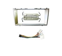 Cadre Panneau D'autoradio Kit D'installation Compatible AC Manuel Automatique Panneau Tableau Cadre Navigation Voiture D'android 9 Pouces pour Toyota pour Camry 2006-2011(Frame Cables)