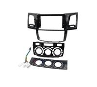 Cadre Panneau D'autoradio Kit D'installation Panneau Tableau Bord Audio Android, Cadre Fascia D'autoradio 9 Pouces, pour Toyota pour Fortuner pour Hilux Vigo 2007-2015(Black MT with Cable)