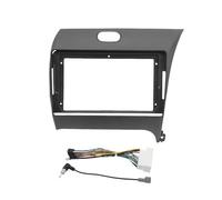 Cadre Panneau D'autoradio pour Kia pour Cerato K3 pour Forte pour Shuma 2012-2019 Kit Fixation pour Tableau Bord Adaptateur Autoradio Cadre Voiture 9 Pouces(RHD Cable 16-19)