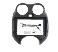 Cadre Panneau D'autoradio pour Micra pour Mars K13 2010-2013 Autoradio Android Lecteur Boîtier Panneau Cadre 2 Din Tête Fascia Stéréo Tableau Bord Cadre Tableau Bord Radio(with Cable)