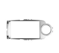 Cadre Panneau Kit Cadre Radio pour Yaris 2012 2013 2014 2015 2016 2017 Support Console Centrale Stéréo Façade Plaque Frontale 9 Pouces(Silver (RHD))