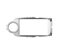 Cadre Panneau Kit Cadre Radio pour Yaris 2012 2013 2014 2015 2016 2017 Support Console Centrale Stéréo Façade Plaque Frontale 9 Pouces(Silver (LHD))