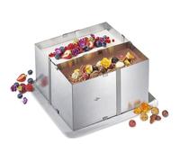 Cadre Pâtisserie Carré Haut Extensible Inox avec séparateur KUCHENPROFI SC
