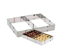 Cadre Patisserie Rectangulaire Extensible Inox avec séparation Küchenprofi