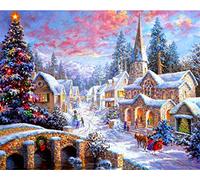 Cadre peinture à l'huile par numéros hiver maison acrylique cadeau Unique peinture par numéro paysage pour adultes salon Art cadeau 40x50cm
