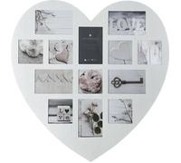 Cadre Pêle-Mêle - ATMOSPHERA - Coeur - Blanc - MDF - Décoration murale