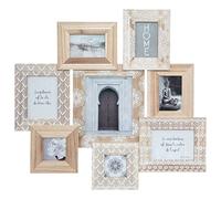 Cadre Pêle-mêle Multivues 8 Photos en Bois et Verre 77 x 72 cm - Atmosphera