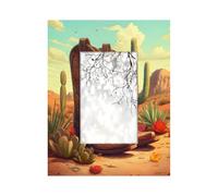 Cadre photo 10 x 15 cm, pour décoration murale et table, bottes de cowboy et chapeau, couleurs vives, cadre photo vertical ou horizontal en bois du désert