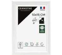 Cadre Photo 10x15 cm Blanc pour exposition - Convient au Photo Souvenir et A6 - Verre acrylique Incassable Collection Essentiel - Fabriqué en France Blanc G