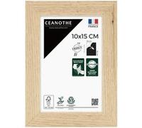 Ceanothe Cadre Photo Bois de Chêne 10x15 cm FSC Format Photo Souvenir et A6 Décoration Murale - Tara Verre Acrylique Incassable Fabriqué en France