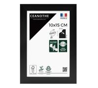 Cadre photo Wild noir 10x15 cm CEANOTHE en résine recyclée Verre acrylique Incassable - Fabriqué en France Noir G