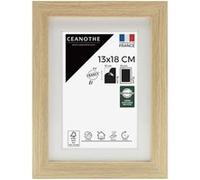 Ceanothe Cadre Photo 13x18 cm en Bois FSC Bois Naturel Passe-partout 10x15 cm - Convient au A6 et Carte Postale Design Effet Caisse Collection MILAN Verre acrylique Incassable Fabriqué en France
