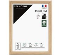 Cadre Photo 15x20 cm Bois Clair Naturel pour exposition - Convient au Portrait Bureau et A5 - Verre acrylique Incassable Collection Essentiel Fabriqué en France Bois Clair Naturel G