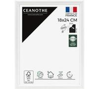 Ceanothe Cadre Photo 18x24 cm en Bois Blanc, pour Exposition et Idéal pour Petit Souvenir Décoration et A5, Collection Essentiel Verre Acrylique Incassable Recyclé Fabriqué en France
