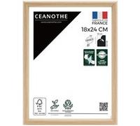 Cadre Photo 18x24 cm Bois Clair Naturel pour exposition - Convient au Petit Souvenir Décoration et A5 - Verre acrylique Incassable Collection Essentiel - Fabriqué en France Bois Clair Naturel G