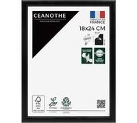 Cadre Photo 18x24 cm Noir pour exposition - Convient au Petit Souvenir Décoration et A5 - Verre acrylique Incassable Collection Essentiel - Fabriqué en France Noir G