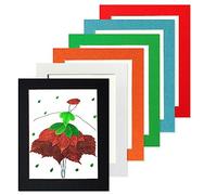 Cadre Photo 20 x 25 cm,Lot de 6 Cadre Photos pour Collage Photo Décoration Mural,Cadres en Carton,Livré Avec un Film Plastique Transparent,Multicolores,Installation Autocollante,Aans Clous Nécessaires