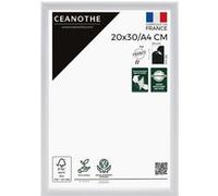 Cadre Photo 20x30 cm/A4 Blanc pour exposition - Convient au Photo Document et A4 - Verre acrylique Incassable Collection Essentiel - Fabriqué en France Blanc G