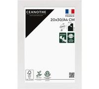 Cadre Photo 20x30 cm/A4 CEANOTHE en Bois Blanc Convient au A4 de la Collection Design Eternel Verre acrylique Incassable - Fabriqué en France Blanc G
