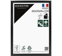 Cadre Photo 20x30 cm/A4 Noir pour exposition - Convient au Photo Document et A4 - Verre acrylique Incassable Collection Essentiel - Fabriqué en France Noir G