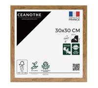 Ceanothe Cadre Photo Marron 30x30 cm - Moderne et Elégant - Convient au A4 - Format Résistant 30x30 cm - Verre acrylique Incassable Recyclé - Fabriqué en France