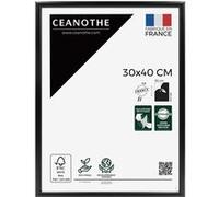 Cadre Photo 30x40 cm Noir pour exposition - Convient au Affiche et A4 - Verre acrylique Incassable Collection Essentiel - Fabriqué en France Noir G