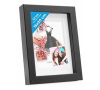 Cadre Photo 3D à remplir 15 x 20 cm Cadre boîte Profond Noir | cadre boîte pour objets jusqu'à 1,5 cm avec passe-partout et verre, bois MDF, pour les loisirs créatifs & comme cadeau
